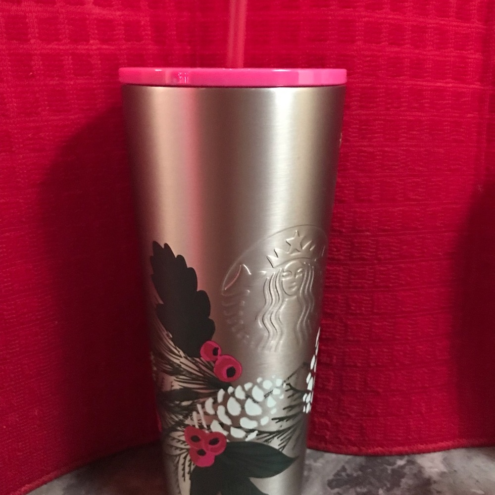 Starbucks 2021 Holly and Pinecone tumbler